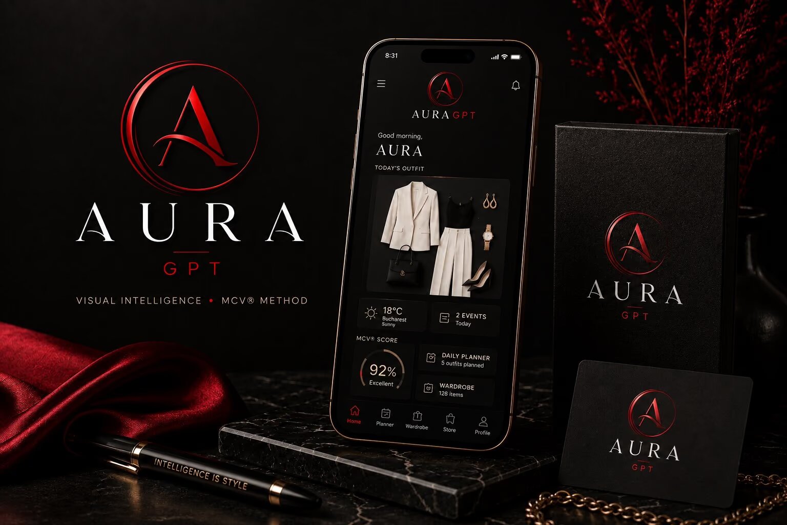 Aplicația Aura GPT — outfit zilnic și scor MCV®